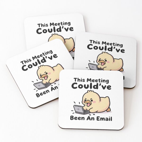 Item preview, Cute Duck This Meeting Could've Been an Email Sticker designed and sold by HatemArtsSimple.