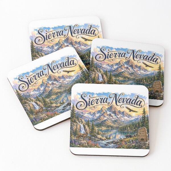 Item preview, Sierra Nevada Mountain Landscape Painting | Vintage Nature Travel Art Design designed and sold by Fabrifrank.