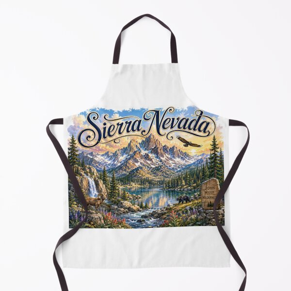 Item preview, Sierra Nevada Mountain Landscape Painting | Vintage Nature Travel Art Design designed and sold by Fabrifrank.