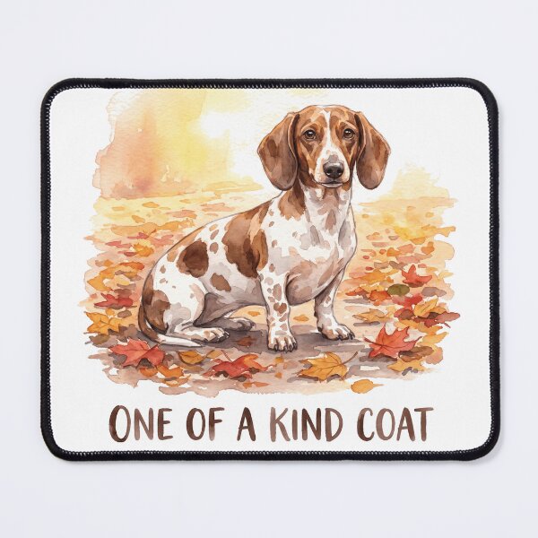 Item preview, Piebald Dachshund Fall Watercolor Art Print Design designed and sold by jgoteiner.