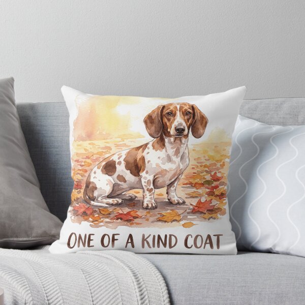 Item preview, Piebald Dachshund Fall Watercolor Art Print Design designed and sold by jgoteiner.