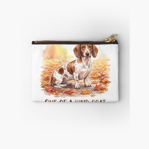 Item preview, Piebald Dachshund Fall Watercolor Art Print Design designed and sold by jgoteiner.