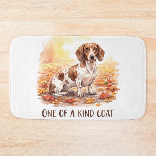 Item preview, Piebald Dachshund Fall Watercolor Art Print Design designed and sold by jgoteiner.