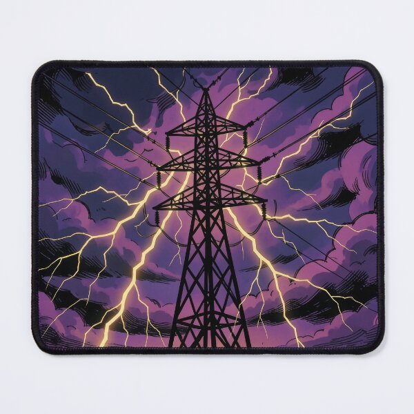 Item preview, Pylon Comic Book Art Purple Lightning designed and sold by pinkal.