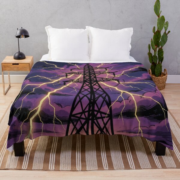Item preview, Pylon Comic Book Art Purple Lightning designed and sold by pinkal.