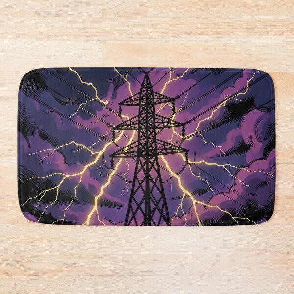 Item preview, Pylon Comic Book Art Purple Lightning designed and sold by pinkal.