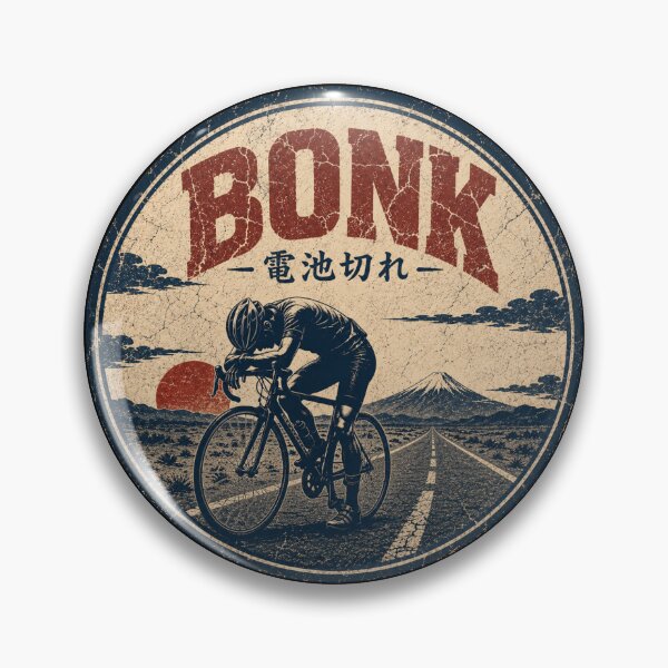 Item preview, Cycling Bonk Sticker — Denchigire 電池切れ Vintage Japanese Cyclist Art designed and sold by Locker39.