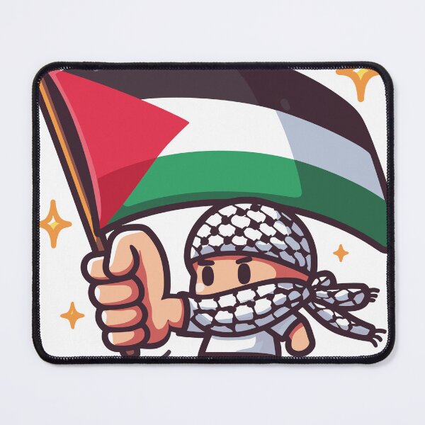 Item preview, Cute Palestinian Flag Bearer in Keffiyeh designed and sold by ndesigne.