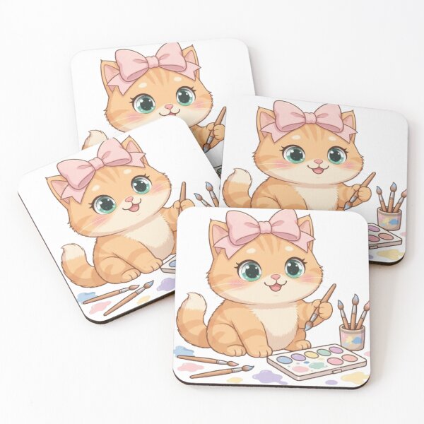 Artikelvorschau, Kawaii-Künstlerin malt Katzenbilder mit Aquarellfarben entworfen und verkauft von Luna's World .