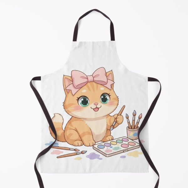 Artikelvorschau, Kawaii-Künstlerin malt Katzenbilder mit Aquarellfarben entworfen und verkauft von Moody Vibes Studio.