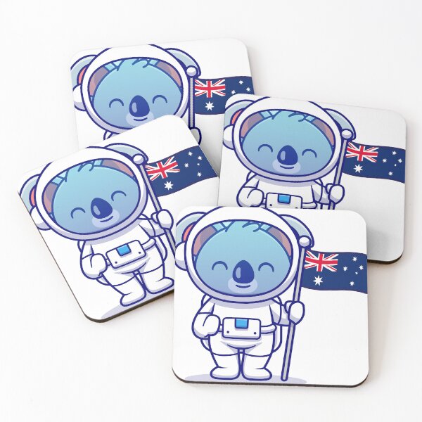 Item preview, Cute Australian Koala Space Mascot designed and sold by RiderSpoon.