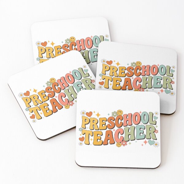Item preview, Retro Preschool Teacher Groovy Daisy Typography | Vintage Teacher Gift designed and sold by CoastalEmp.