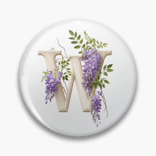 Artikelvorschau, Botanisches Blumenmonogramm Buchstabe W entworfen und verkauft von Helenaphotoart.