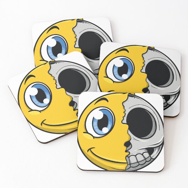 Item preview, Half Smiley Face Half Melting Skull designed and sold by ndesigne.
