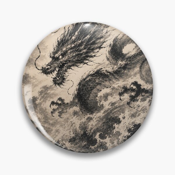 Item preview, Japanese Dragon Over Moonlit Waves designed and sold by  Silent Japan Studio.
