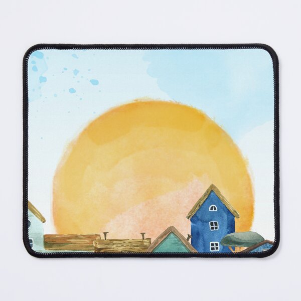 Item preview, Coastal Village Scene designed and sold by Cosmic Badger.