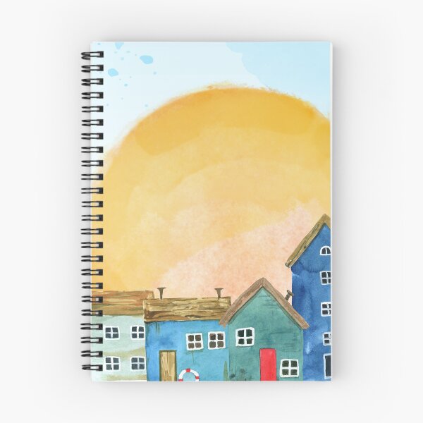 Item preview, Coastal Village Scene designed and sold by Cosmic Badger.