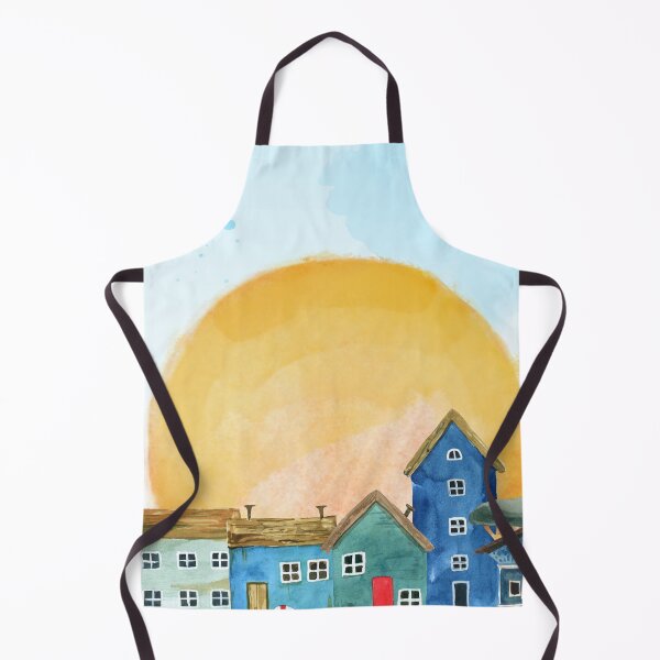 Item preview, Coastal Village Scene designed and sold by Cosmic Badger.