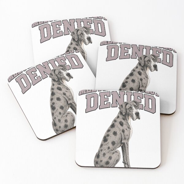Item preview, Meeting Request Denied – Grumpy Great Dane Vintage Office Humor T-Shirt designed and sold by UpperClassThreads.