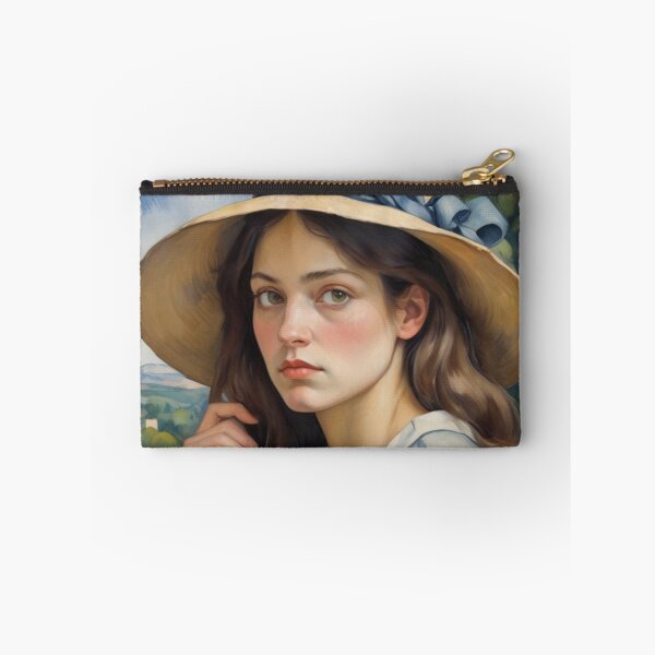 Item preview, Girl with Straw Hat Oil Painting designed and sold by GenesisArtis.