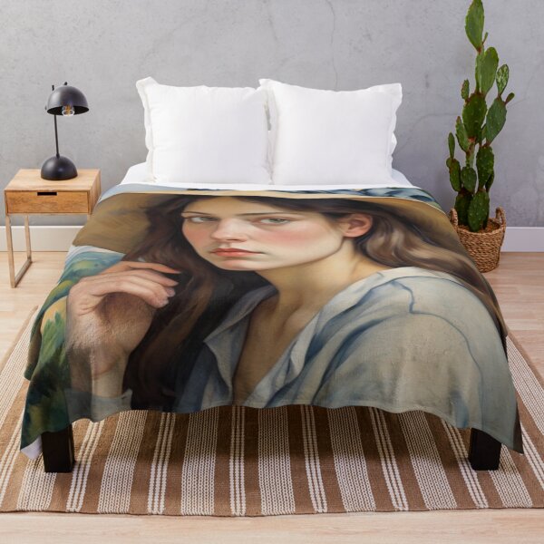 Item preview, Girl with Straw Hat Oil Painting designed and sold by GenesisArtis.