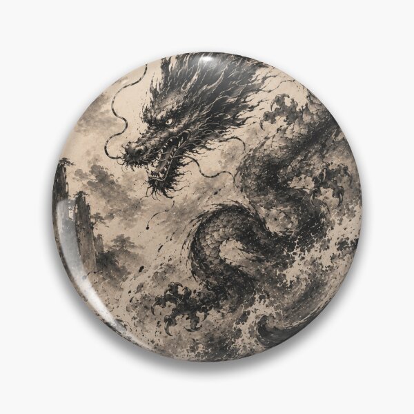Item preview, Japanese Dragon Above Stormy Waves designed and sold by  Silent Japan Studio.