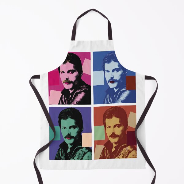 Item preview, Freddie Mercury Queen Andy Warhol painting style colorful parody artwork designed and sold by Space Ghettos.