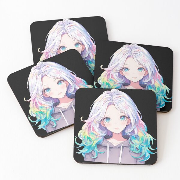 Item preview, Dreamy Aurora – Cute Rainbow Anime Girl designed and sold by bella-rosa87.