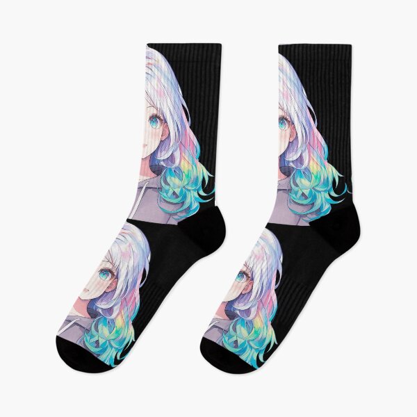 Item preview, Dreamy Aurora – Cute Rainbow Anime Girl designed and sold by bella-rosa87.