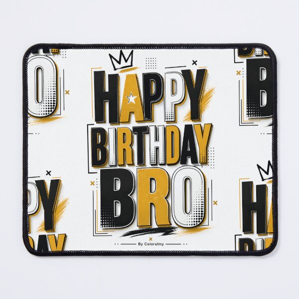 Item preview, Happy Birthday Bro | Modern Bold Typography Design | Birthday Gift for Brother | By Coloralmy designed and sold by Coloralmy.