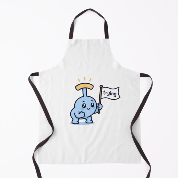 Item preview, Cute Kawaii Trying Mascot Motivational Illustration designed and sold by ByKayaPrints.