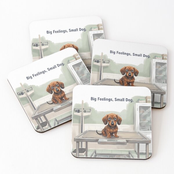 Item preview, Big Feelings Small Dog Funny Anxious Dachshund Vet Design designed and sold by jgoteiner.