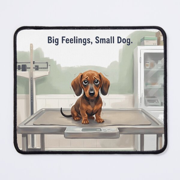 Item preview, Big Feelings Small Dog Funny Anxious Dachshund Vet Design designed and sold by jgoteiner.