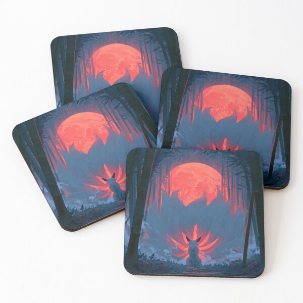 Item preview, Kitsune Beneath Red Moon designed and sold by Rtymer.