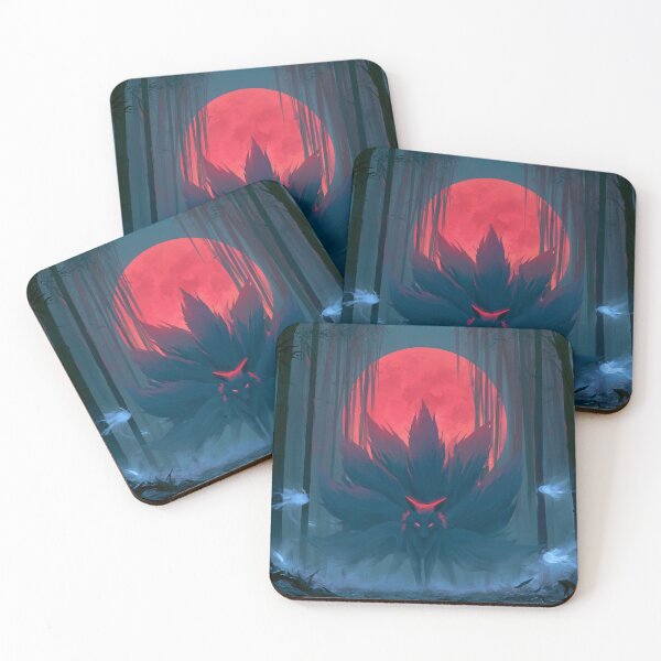 Item preview, Kitsune Beneath Red Moon designed and sold by Rtymer.