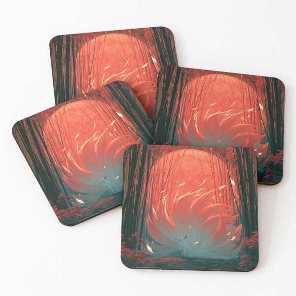 Item preview, Kitsune Beneath Red Moon designed and sold by Rtymer.