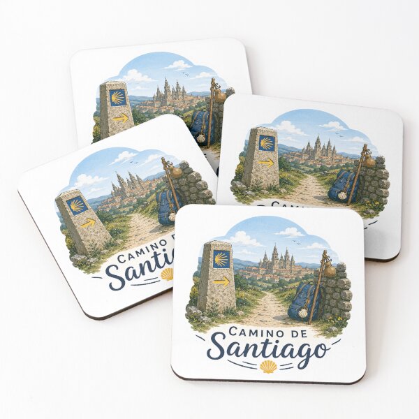 Item preview, Camino de Santiago Sticker – Pilgrim Trail to Santiago Cathedral | St. James Way Hiking Adventure designed and sold by CositaByEs.