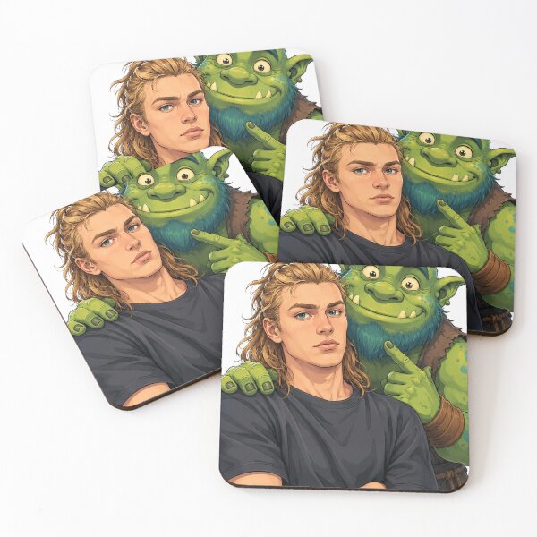 Item preview, Haaland Serious Blond Fooballer and Shrrek Goofy Green Troll designed and sold by AntonioJ8.