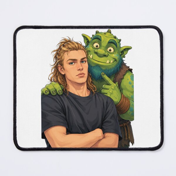 Item preview, Haaland Serious Blond Fooballer and Shrrek Goofy Green Troll designed and sold by AntonioJ8.