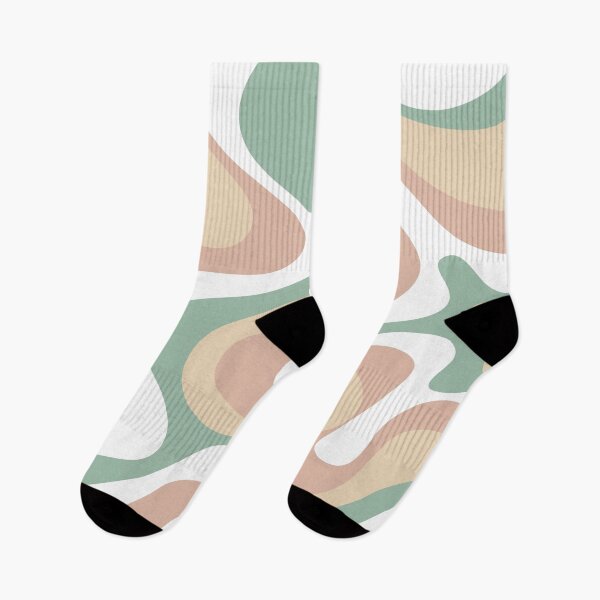 Item preview, Copy of Liquid Swirl Retro Abstract in Light Sage Celadon Green, Light Blush, Cream, and White designed and sold by Differenceee.