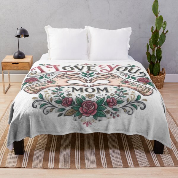 Item preview, I Love You Mom" Floral Art Tee - Heartfelt Gift for Her designed and sold by TripleVertex-1.