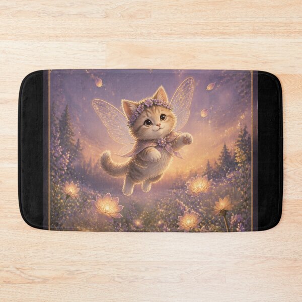Item preview, Flying Cute Cats Fantasy Art – Magical Sky Cat Illustration with Bright Colors designed and sold by DervoTeck2767.