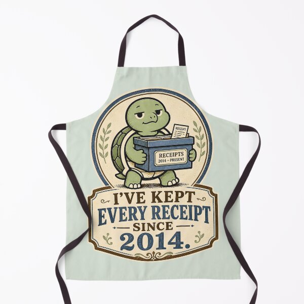Item preview, I've Kept Every Receipt Since 2014 Funny Turtle Overthinking Quote  Memory Humor Vintage Librarian Vector Design designed and sold by  MAD's Recreation Studio.