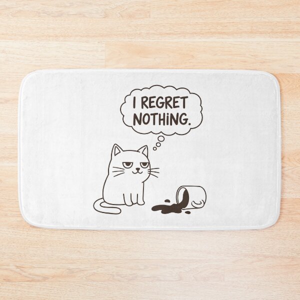 Item preview, Funny Cat I Regret Nothing Spilled Coffee Mug Pun designed and sold by Amir Faysal.