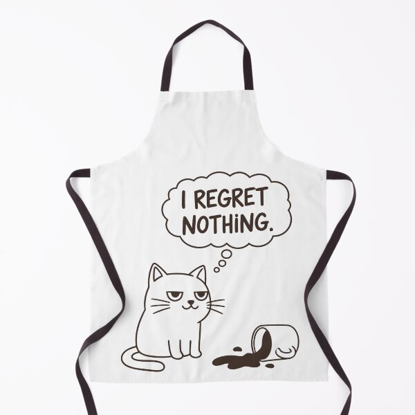 Item preview, Funny Cat I Regret Nothing Spilled Coffee Mug Pun designed and sold by Amir Faysal.