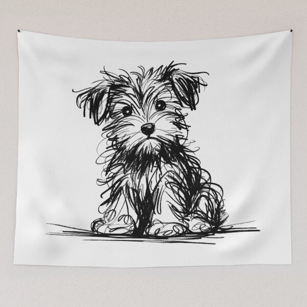 Item preview, Scruffy Puppy Scribble designed and sold by pixiedustpaint.