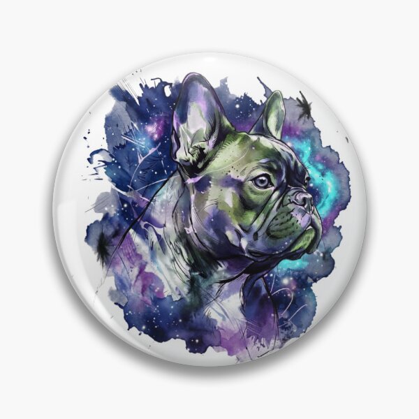 Item preview, Cosmic Galaxy French Bulldog Space Universe Dog Portrait with Stars and Nebula Art designed and sold by shallia.