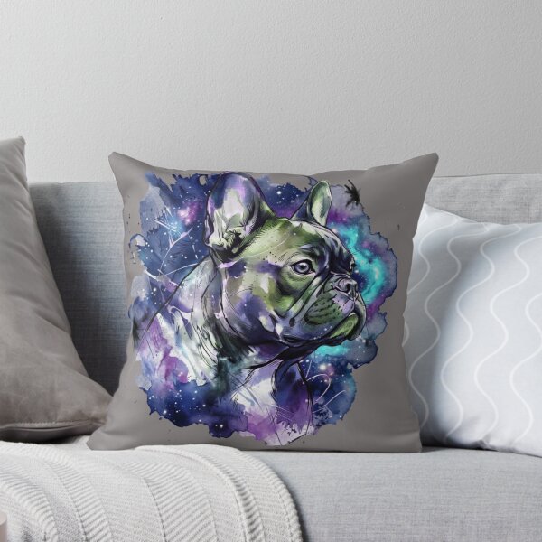 Item preview, Cosmic Galaxy French Bulldog Space Universe Dog Portrait with Stars and Nebula Art designed and sold by shallia.