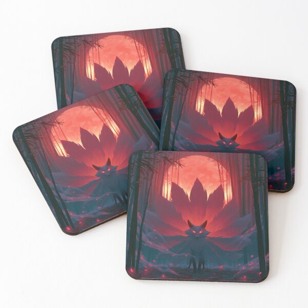 Item preview, Kitsune Beneath Red Moon designed and sold by Rtymer.