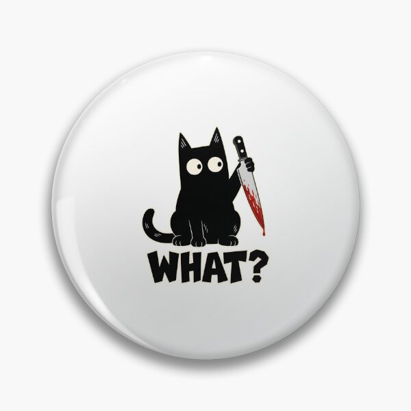 Item preview, Cat What? Murderous Black Cat With Knife designed and sold by bobcatmarty.